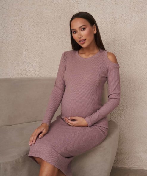 Кофейное платье для будущих и кормящих мам Pretty Кофейное платье для будущих и кормящих мам Pretty — изображение 6
