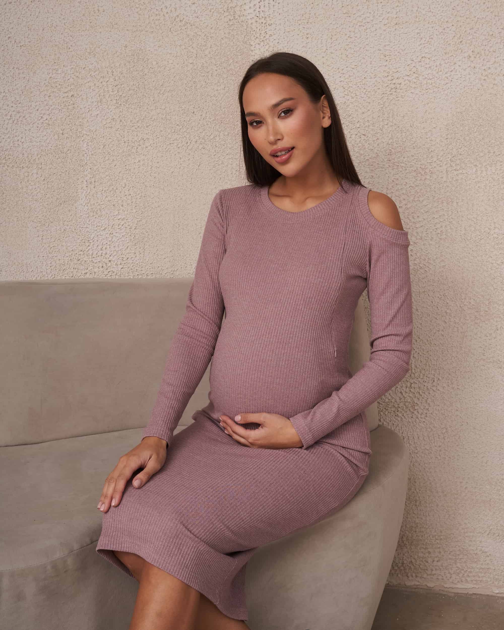 Кофейное платье для будущих и кормящих мам Pretty Кофейное платье для будущих и кормящих мам Pretty — изображение 6
