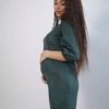 Зимнее пальто в цвете хаки для беременных и кормящих Flambe Верхняя одежда 15