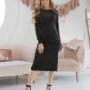 Пудровое бархатное платье-карандаш для будущих и кормящих мам Cleo Пудровое бархатное платье-карандаш для будущих и кормящих мам Cleo Вечерние платья 18