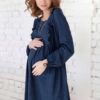 Кофейное платье-футляр для будущих и кормящих мам Filippa Новинки 14