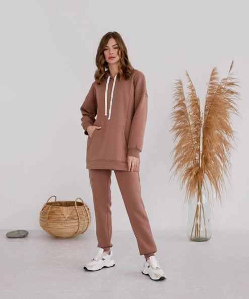 Теплое худи в цвете какао для будущих и кормящих мам Sport — изображение 6