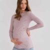 Кофейный лонгслив для беременных и кормящих мам Basic Весна 34