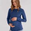 Серый лонгслив для будущих и кормящих мам Simple Весна 19