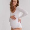 Белый боди для будущих мам Pamella