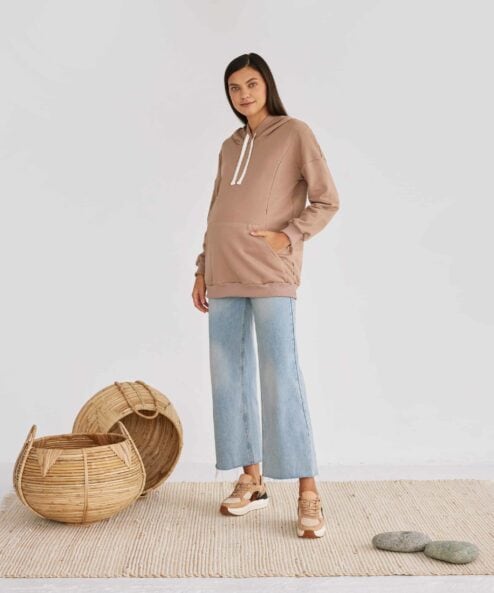 Кофейное худи для беременных и кормящих мам Kendal Кофейное худи для беременных и кормящих мам Kendal — изображение 3