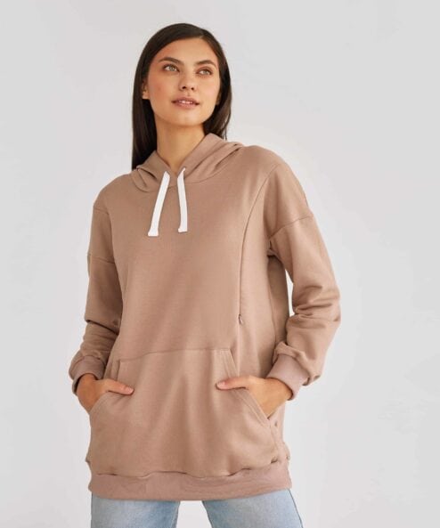 Кофейное худи для беременных и кормящих мам Kendal Кофейное худи для беременных и кормящих мам Kendal — изображение 6