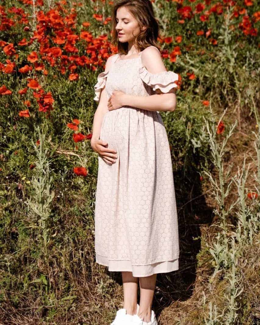 Бежевый сарафан для беременных и кормящих мам Violetta Бежевый сарафан для беременных и кормящих мам Violetta — изображение 4