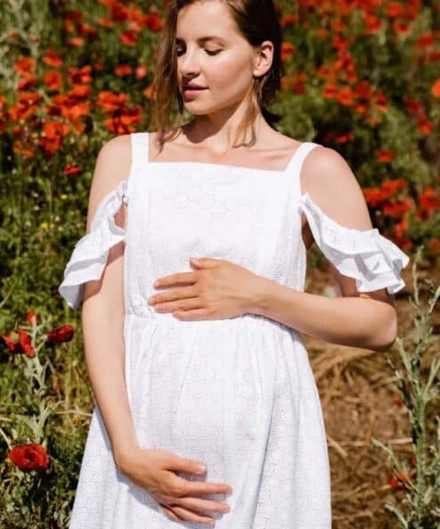 Белый сарафан для беременных и кормящих мам Violetta Белый сарафан для беременных и кормящих мам Violetta — изображение 2