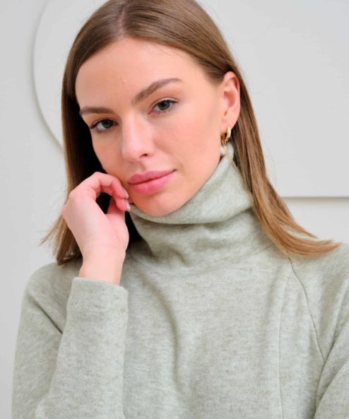 Фисташковый теплый джемпер для будущих и кормящих мам Trendy — изображение 9