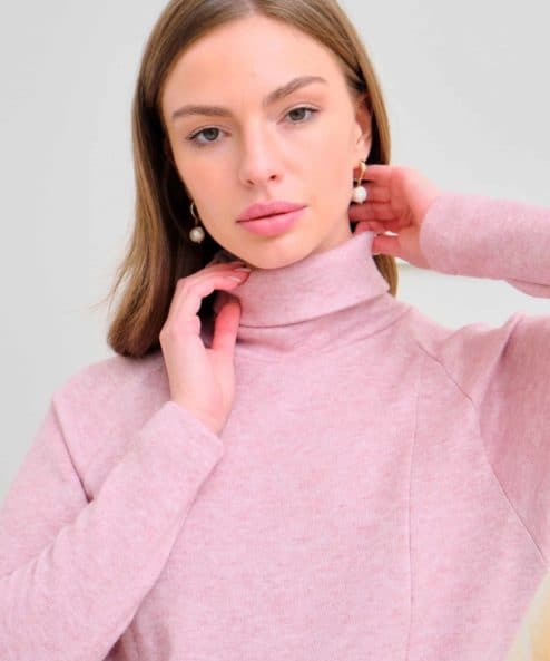 Пудровый теплый джемпер для будущих и кормящих мам Trendy — изображение 6