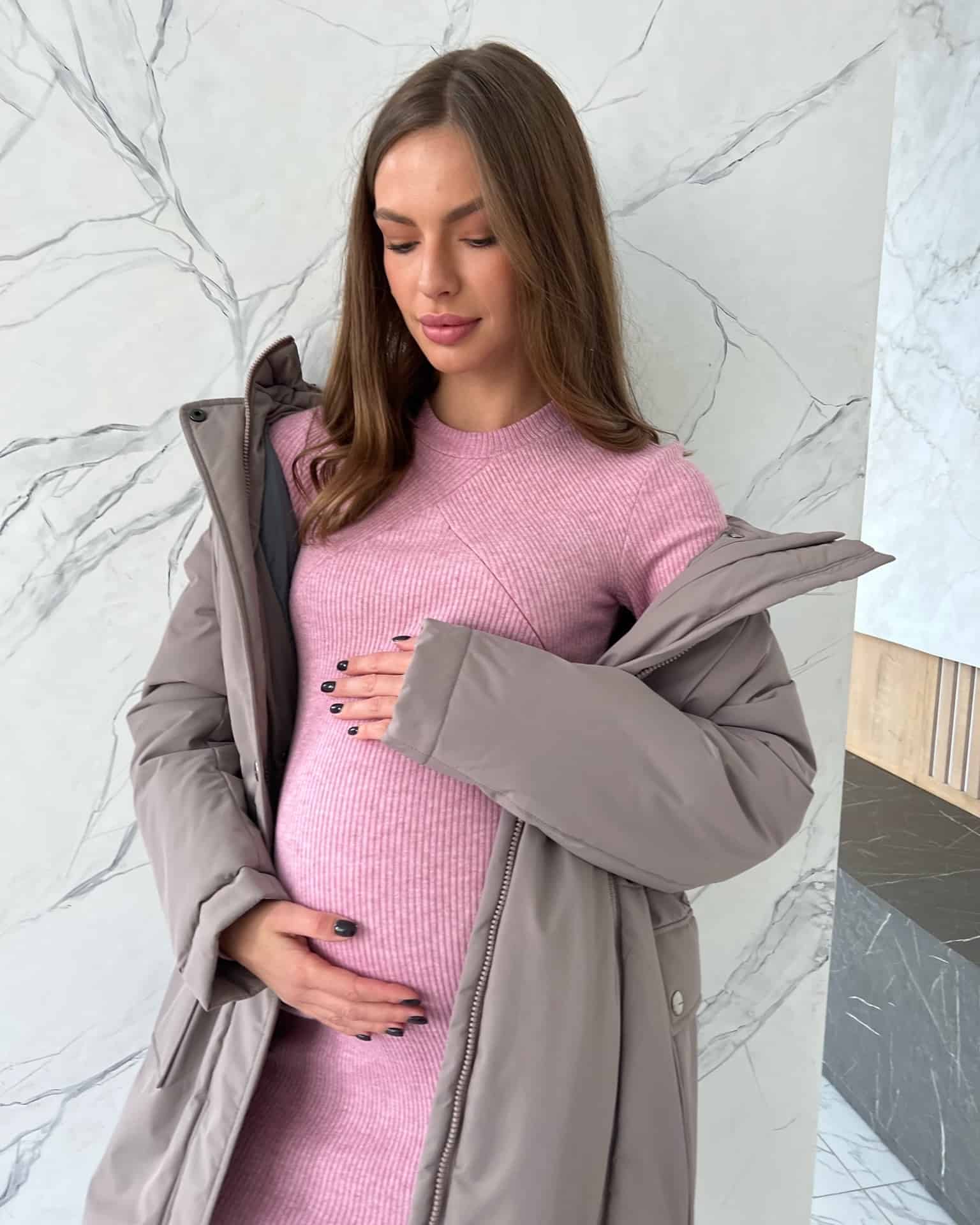 Розовое платье для будущих и кормящих мам Marika Розовое платье для будущих и кормящих мам Marika — изображение 2