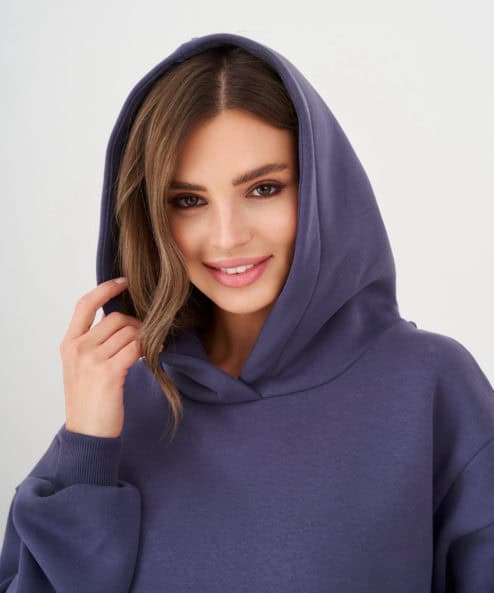 Графитовое теплое худи для будущих и кормящих мам Juna Warm — изображение 6
