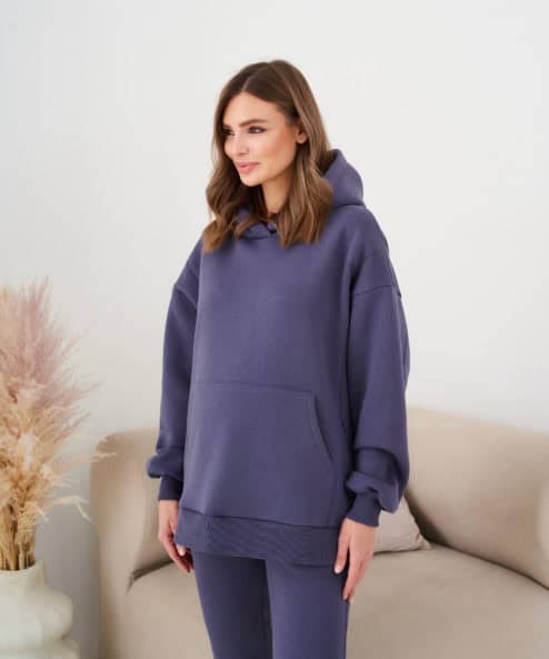 Графитовое теплое худи для будущих и кормящих мам Juna Warm — изображение 4