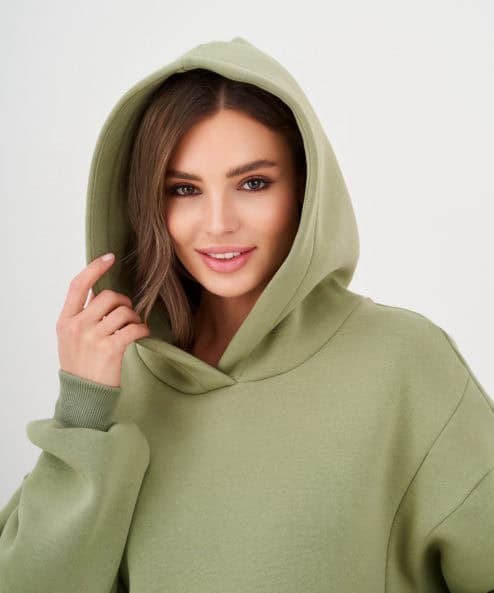 Фисташковое теплое худи для будущих и кормящих мам Juna Warm Фисташковое теплое худи для будущих и кормящих мам Juna Warm — изображение 3