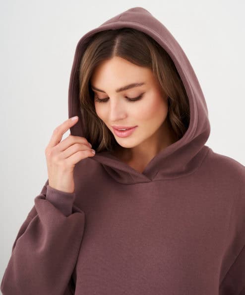Шоколадное теплое худи для будущих и кормящих мам Juna Warm — изображение 3