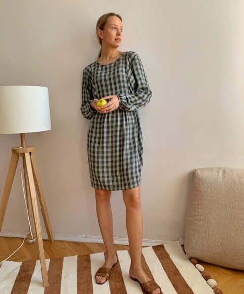 Платье в клетку для будущих и кормящих мам Loraine Платье в клетку для будущих и кормящих мам Loraine — изображение 3