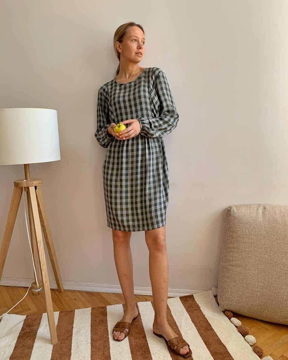 Платье в клетку для будущих и кормящих мам Loraine Платье в клетку для будущих и кормящих мам Loraine — изображение 3