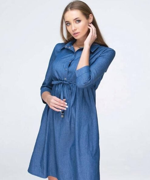 Джинсовое платье для будущих и кормящих мам Lexie — изображение 6