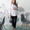 Черные укороченные брюки для беременных Melani