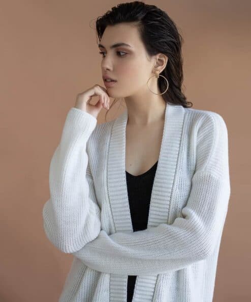 Белый удлиненный кардиган Peyton — изображение 7