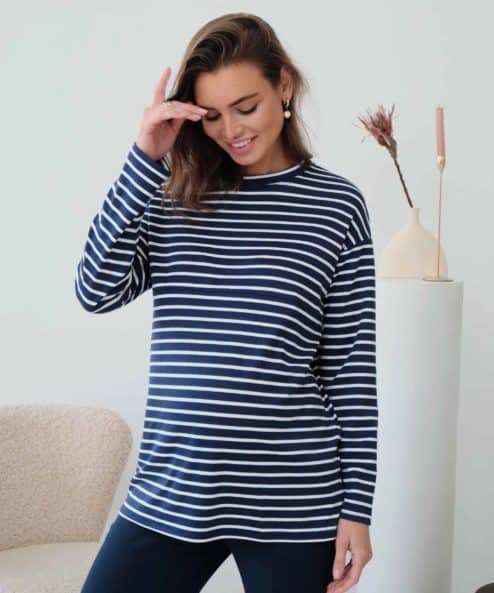 Синяя тельняшка для будущих и кормящих мам Marina — изображение 8