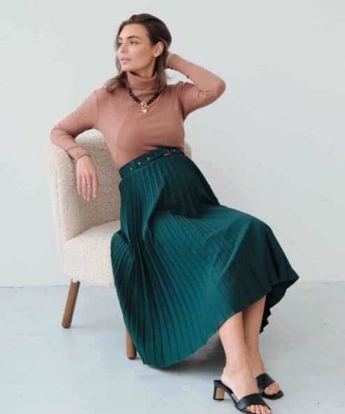 Изумрудная юбка-плиссе Darsia Изумрудная юбка-плиссе Darsia — изображение 8