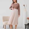 Кофейное платье для беременных и кормящих мам Sophie Новинки 17