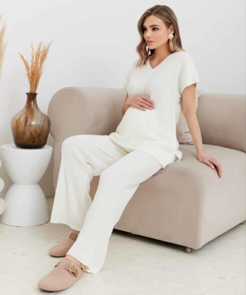 Молочный трикотажный костюм Resort — изображение 6