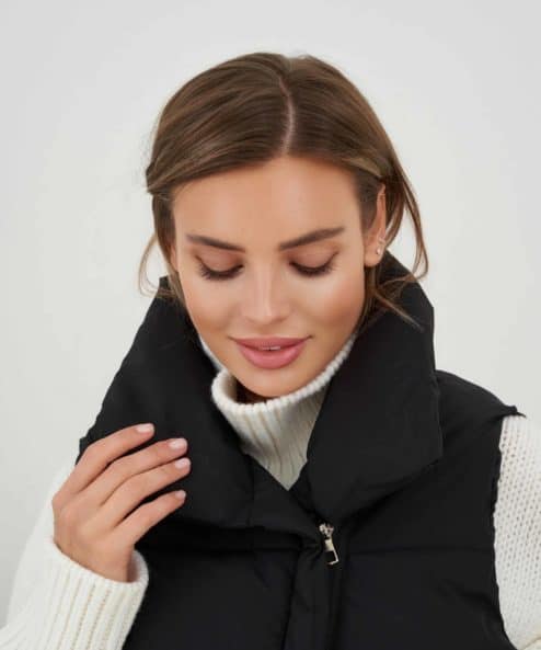 Черный теплый жилет Stive Черный теплый жилет Stive — изображение 2