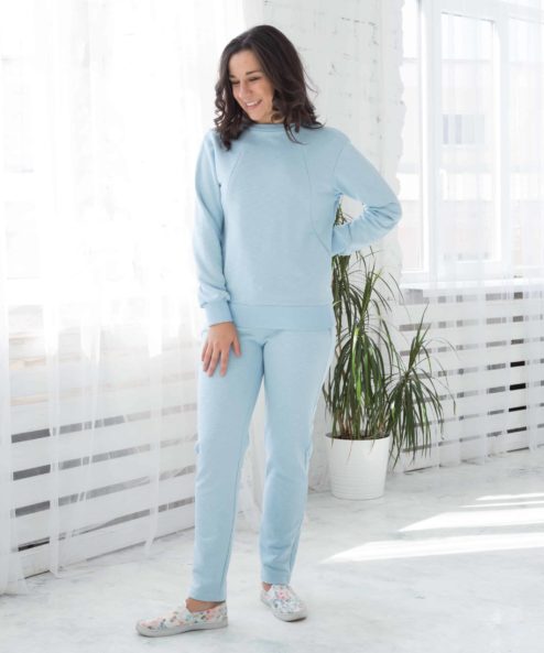 Голубые брюки для будущих и кормящих мам Spring