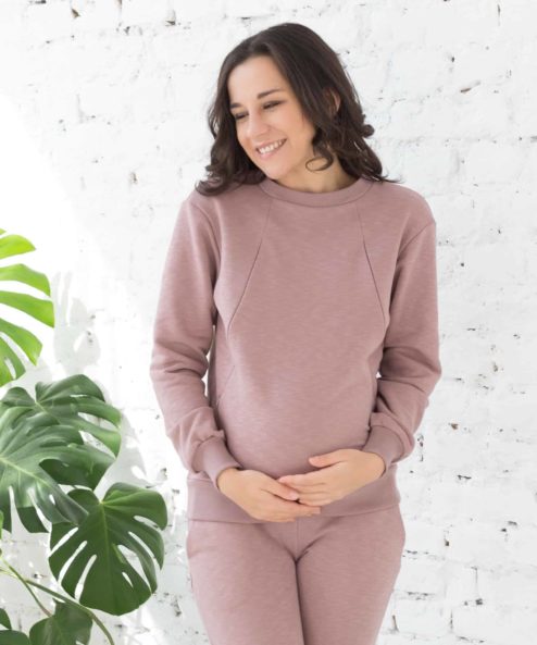 Кофейный свитшот для будущих и кормящих мам Spring