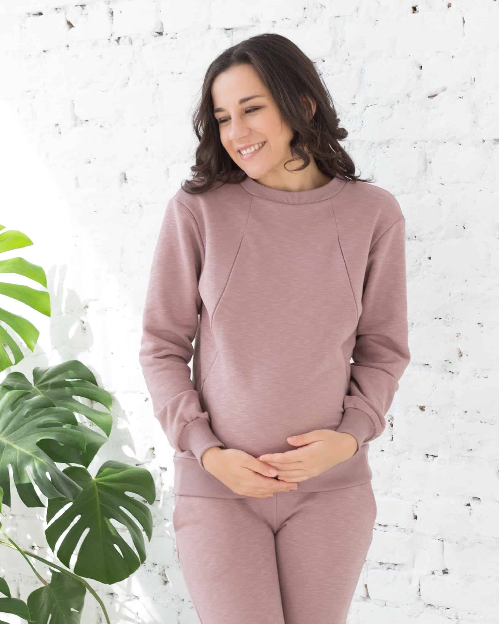 Кофейный свитшот для будущих и кормящих мам Spring Кофейный свитшот для будущих и кормящих мам Spring