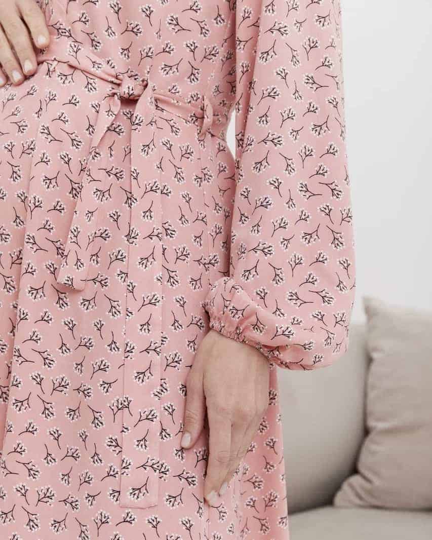 Коралловое платье для будущих и кормящих мам Dalia Коралловое платье для будущих и кормящих мам Dalia — изображение 4