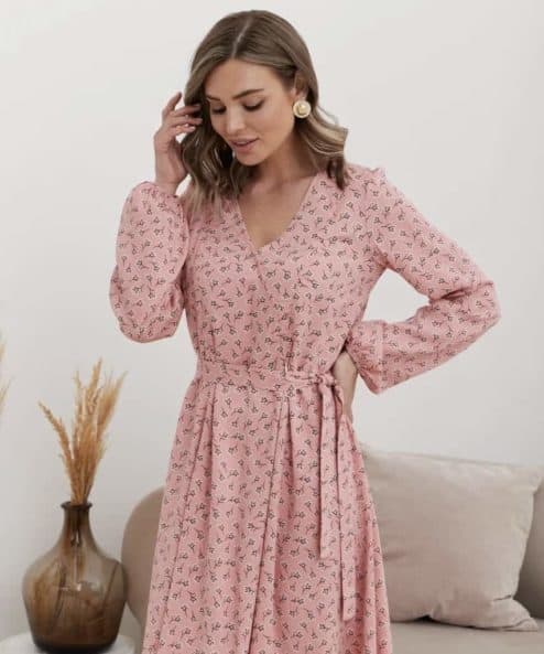 Коралловое платье для будущих и кормящих мам Dalia Коралловое платье для будущих и кормящих мам Dalia — изображение 3