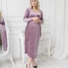 Кофейное бархатное платье для будущих и кормящих мам Magnolia Вечерние платья 16
