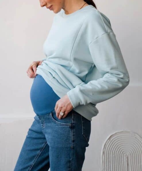 Голубые джинсы moms для будущих мам Ruan NEW Голубые джинсы moms для будущих мам Ruan NEW — изображение 3