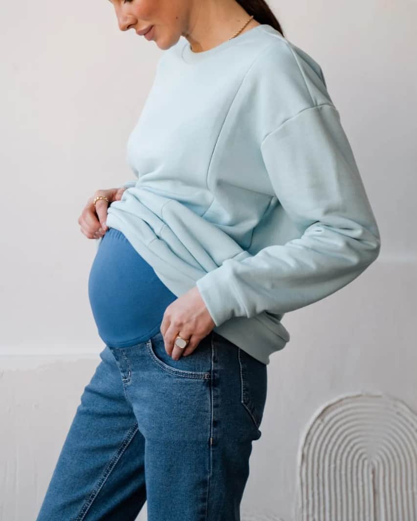Голубые джинсы moms для будущих мам Ruan NEW Голубые джинсы moms для будущих мам Ruan NEW — изображение 3