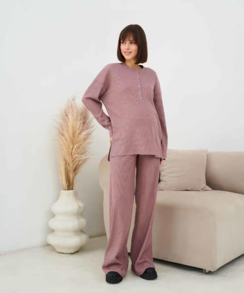 Кофейные брюки для будущих и кормящих мам Soft — изображение 4