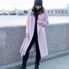 Розовое пальто для беременных и кормящих Mist