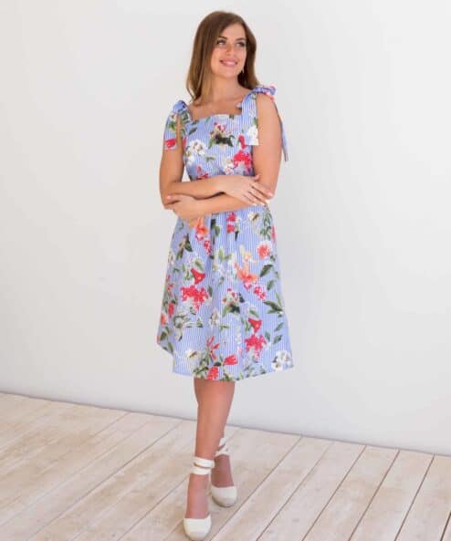 Cарафан с красными цветами для будущих и кормящих мам Peony — изображение 4