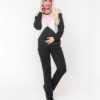Серые теплые брюки для беременных Taya Warm