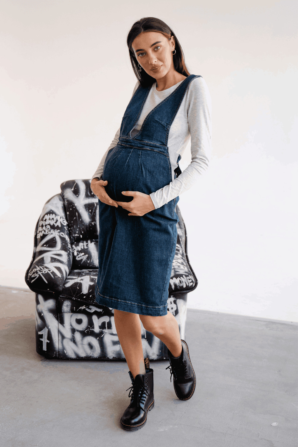 Джинсовый сарафан для будущих и кормящих мам Ventura Джинсовый сарафан для будущих и кормящих мам Ventura