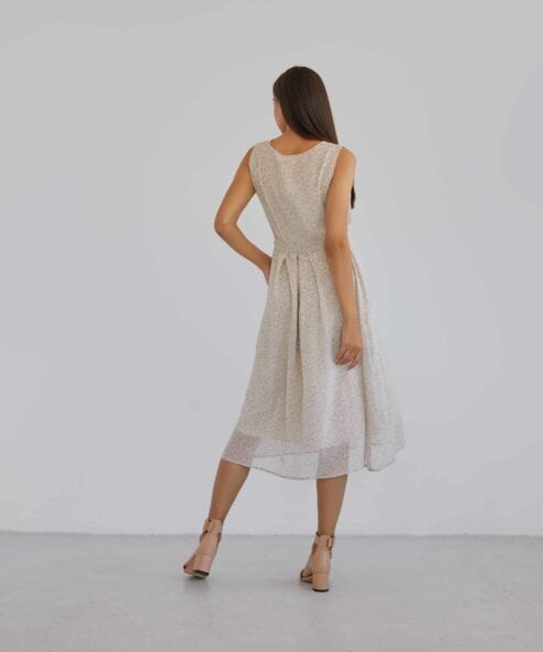 Бежевое платье для будущих и кормящих мам Merci Summer — изображение 4
