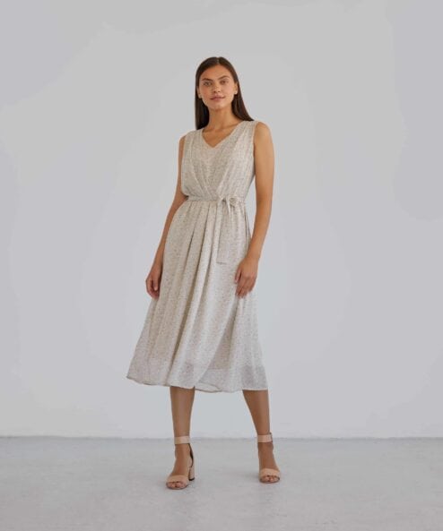 Бежевое платье для будущих и кормящих мам Merci Summer — изображение 5