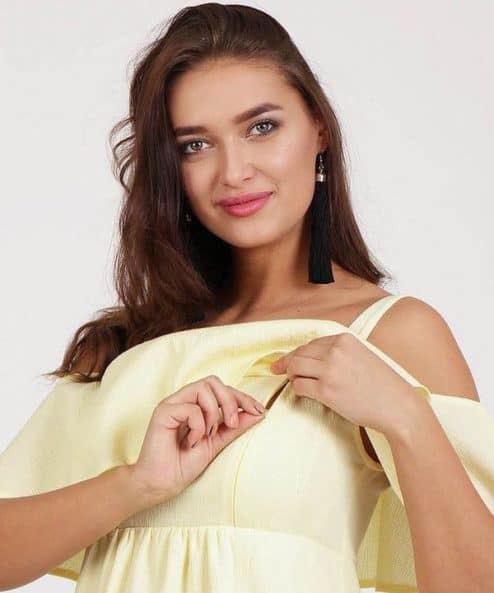 Лимонный сарафан для беременных и кормящих мам Rina — изображение 9