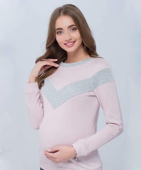 Розовый свитшот для будущих и кормящих мам Orla — изображение 3