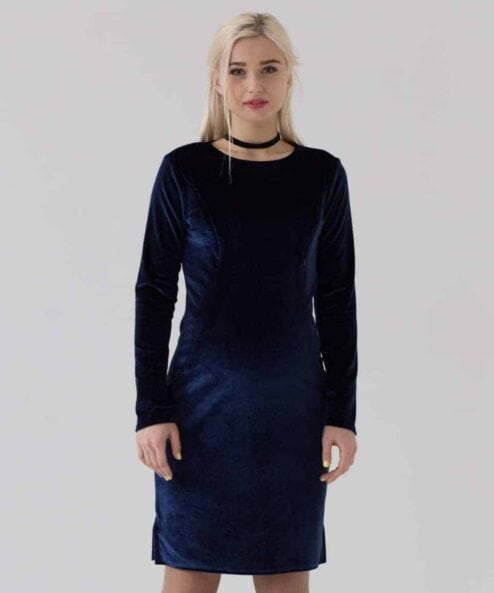 Синее платье для будущих и кормящих мам Velvet Day — изображение 3