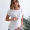 Белая футболка для будущих и кормящих мам Every