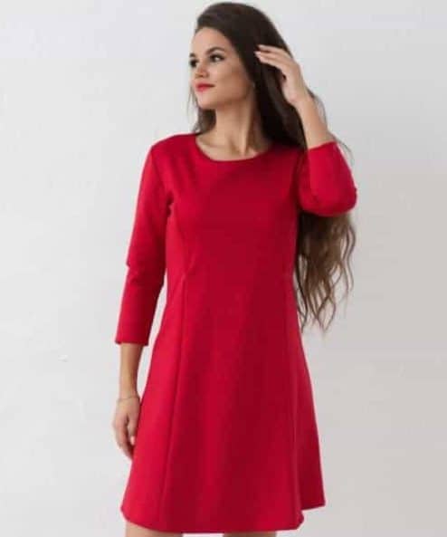 Красное платье для будущих и кормящих мам Liberty — изображение 5